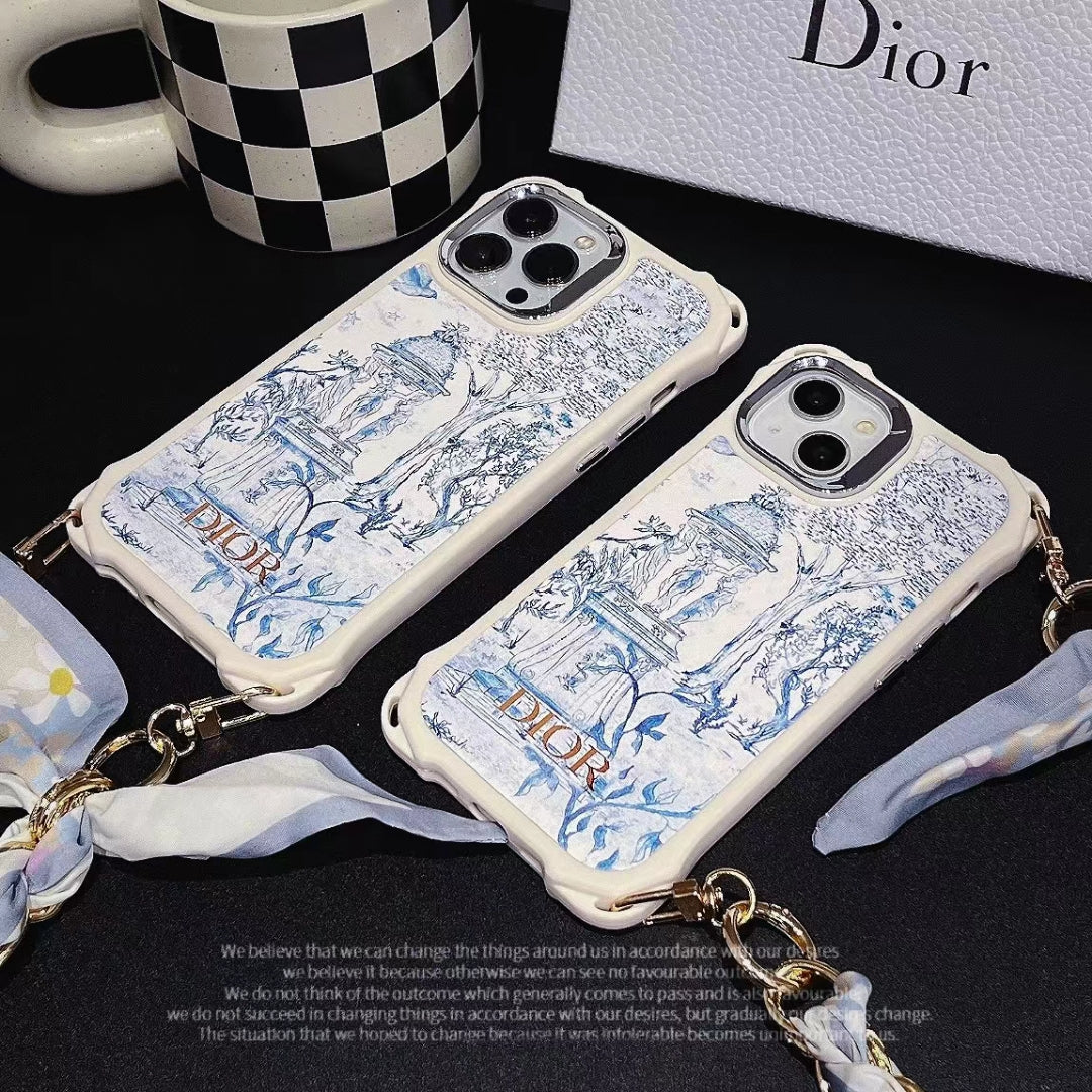 Dior Brand iPhone Accessory with Sophisticated Chain Detail