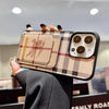 Burry Vintage Plaid Card Slot Phone Case
