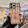 Burry Vintage Plaid Card Slot Phone Case