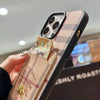 Burry Vintage Plaid Card Slot Phone Case