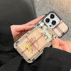 Burry Vintage Plaid Card Slot Phone Case