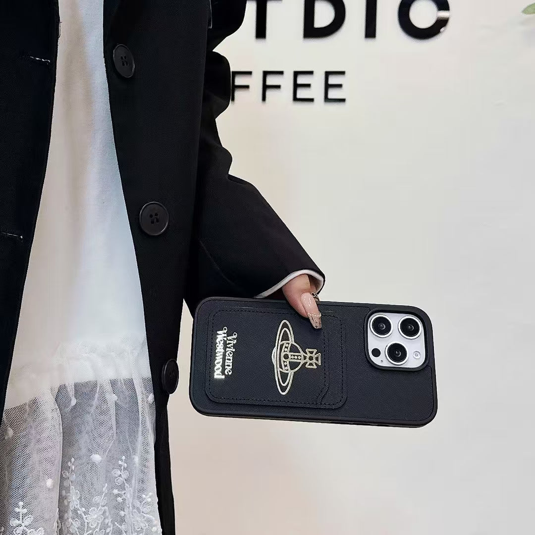 Luxury Orb Design Card Holder Phone Case