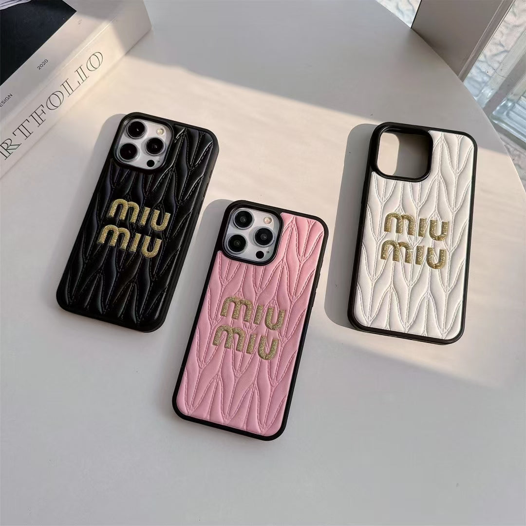 Luxury MI-Inspired Quilted Soft Phone Case