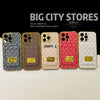 Luxury MK Monogram Phone Cases with Gold-Plated Accents