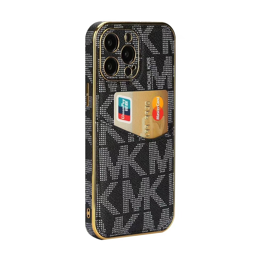 Chic MK iPhone Case with Card Holder