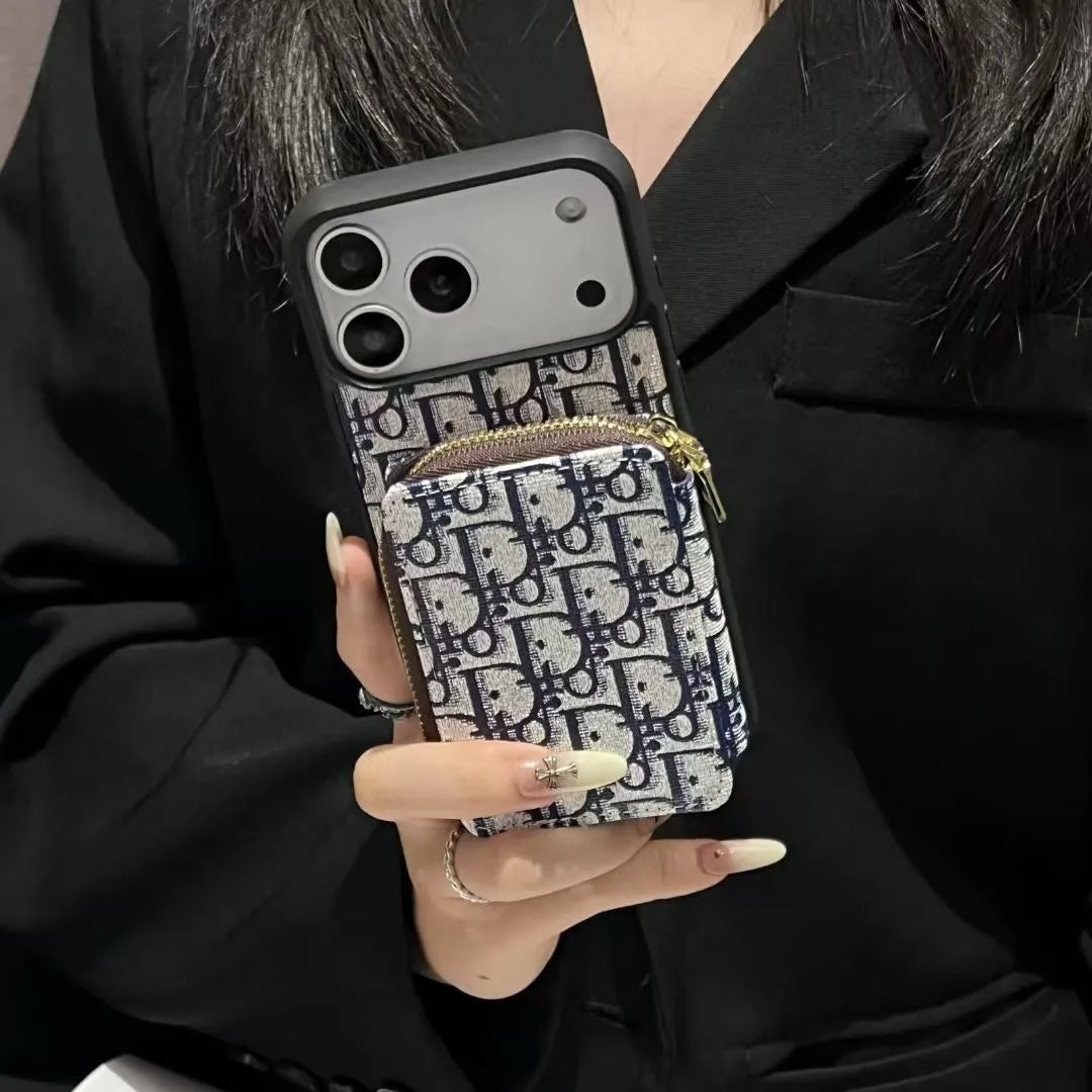 CD Phone Case With Zipper Card Holder