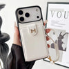 Designer IPhone Case With Wallet Card And Hand Strap