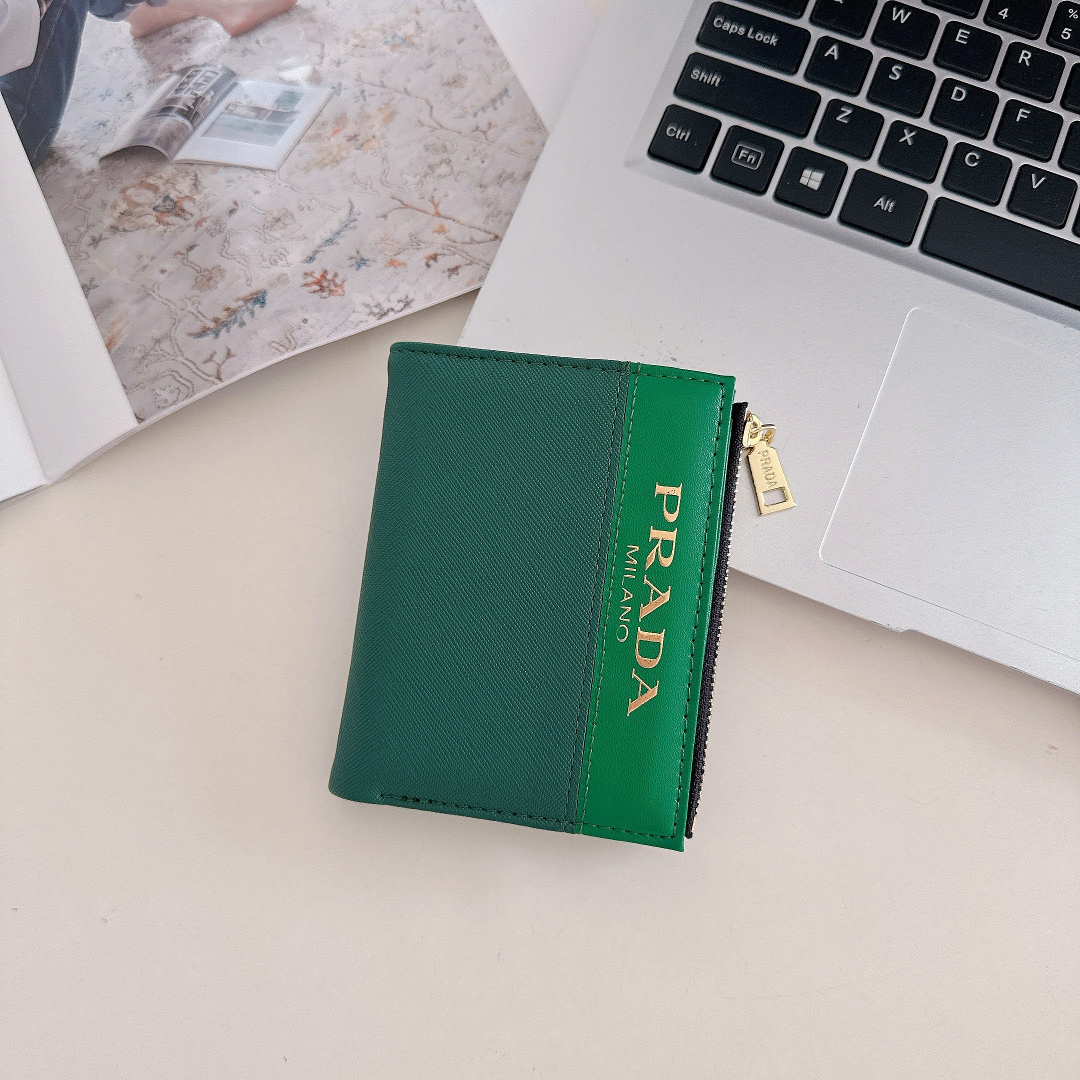 Luxury Zipper ID Card Holder Wallet