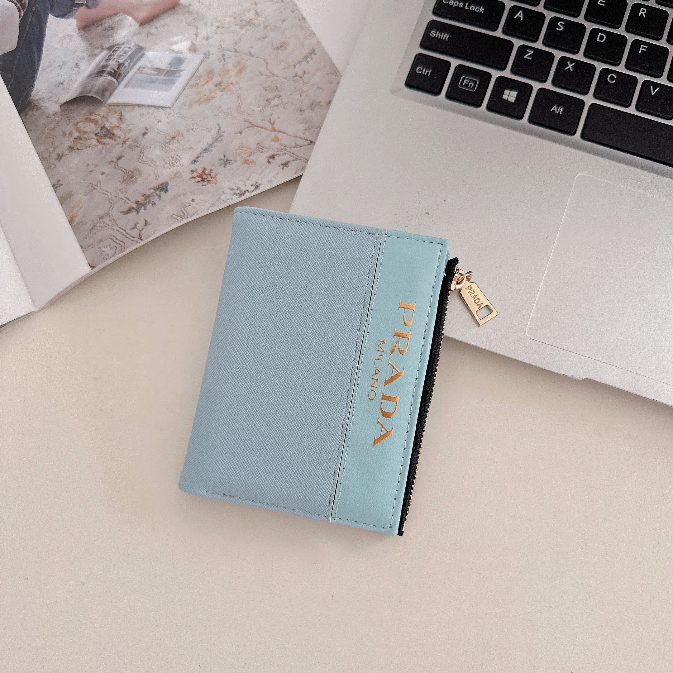 Luxury Zipper ID Card Holder Wallet
