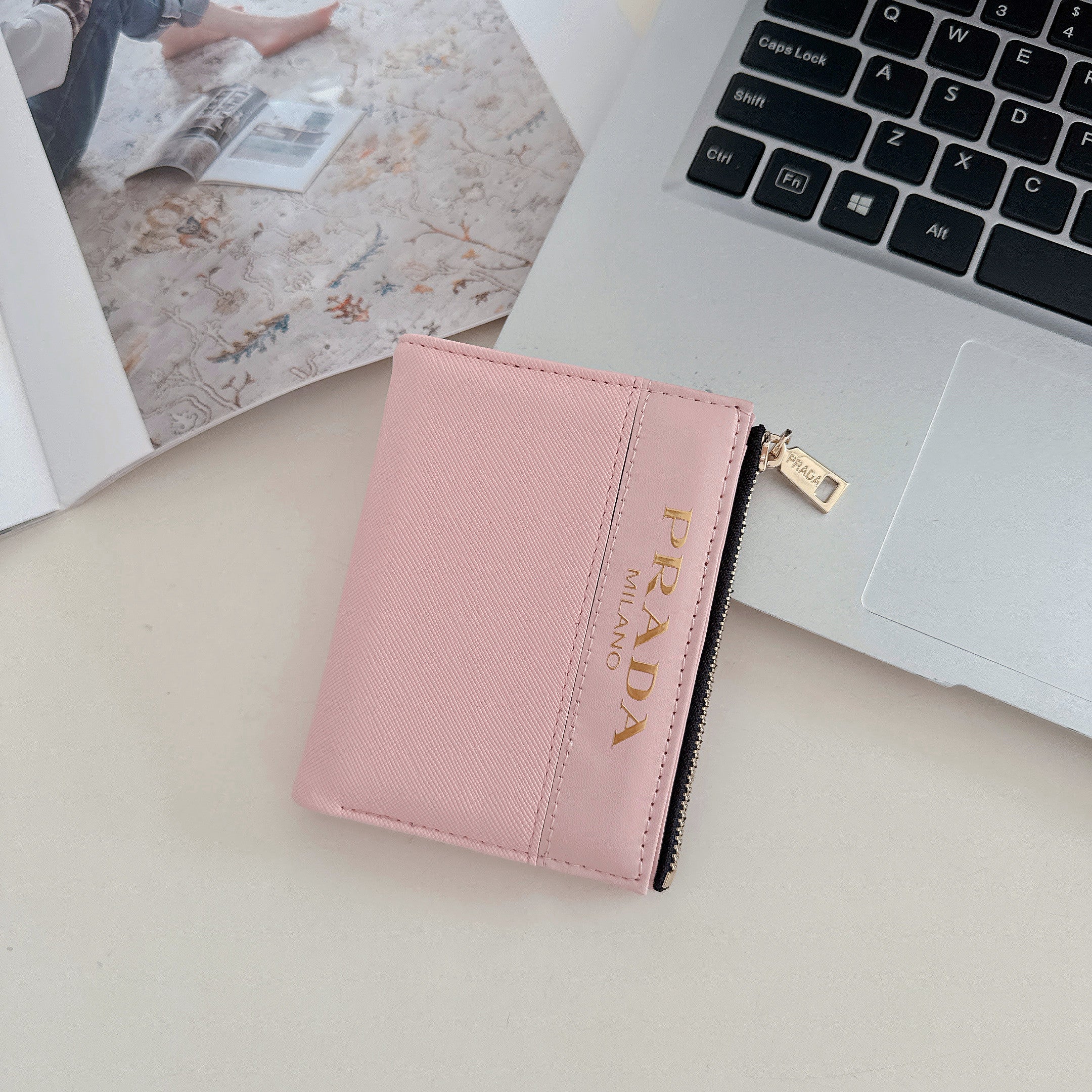 Luxury Zipper ID Card Holder Wallet
