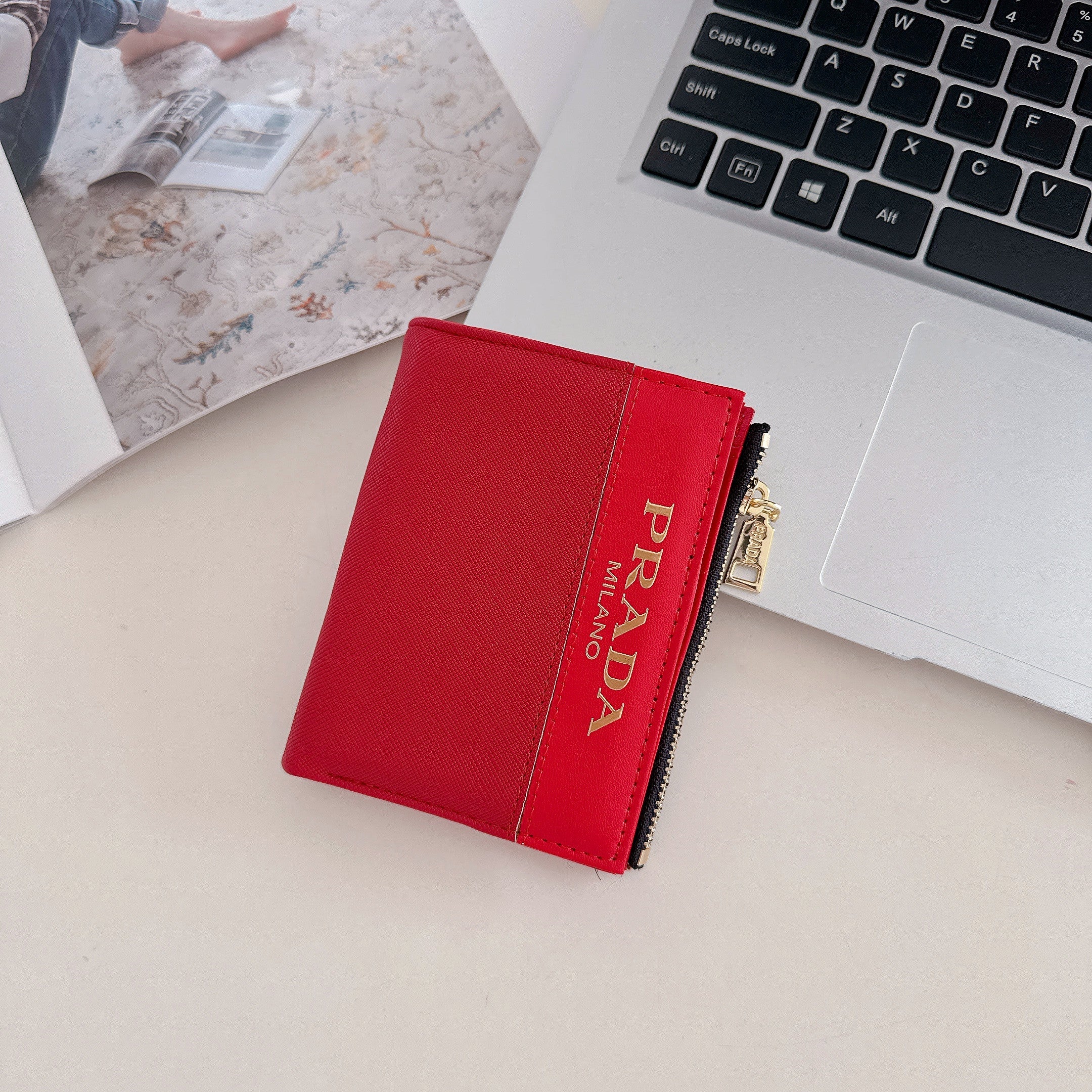 Luxury Zipper ID Card Holder Wallet