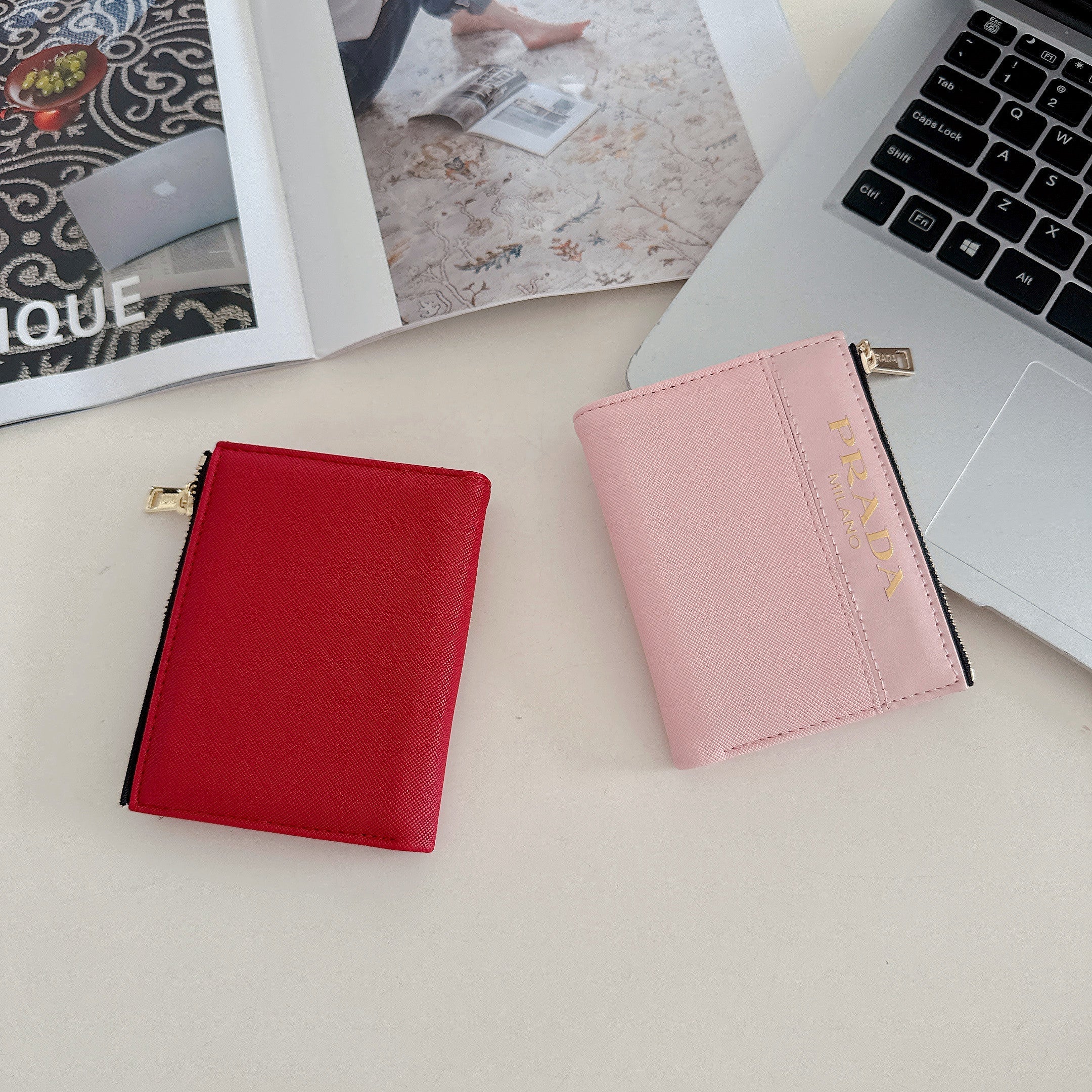 Luxury Zipper ID Card Holder Wallet