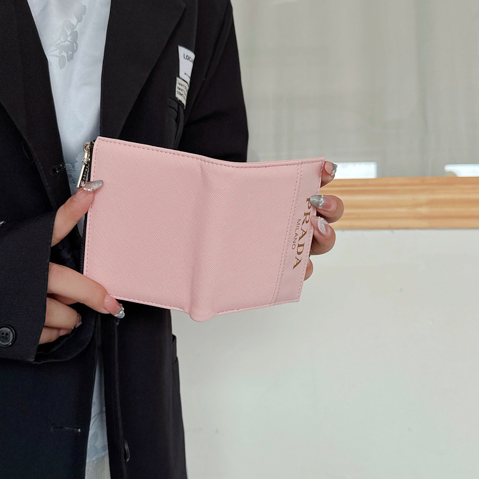 Luxury Zipper ID Card Holder Wallet