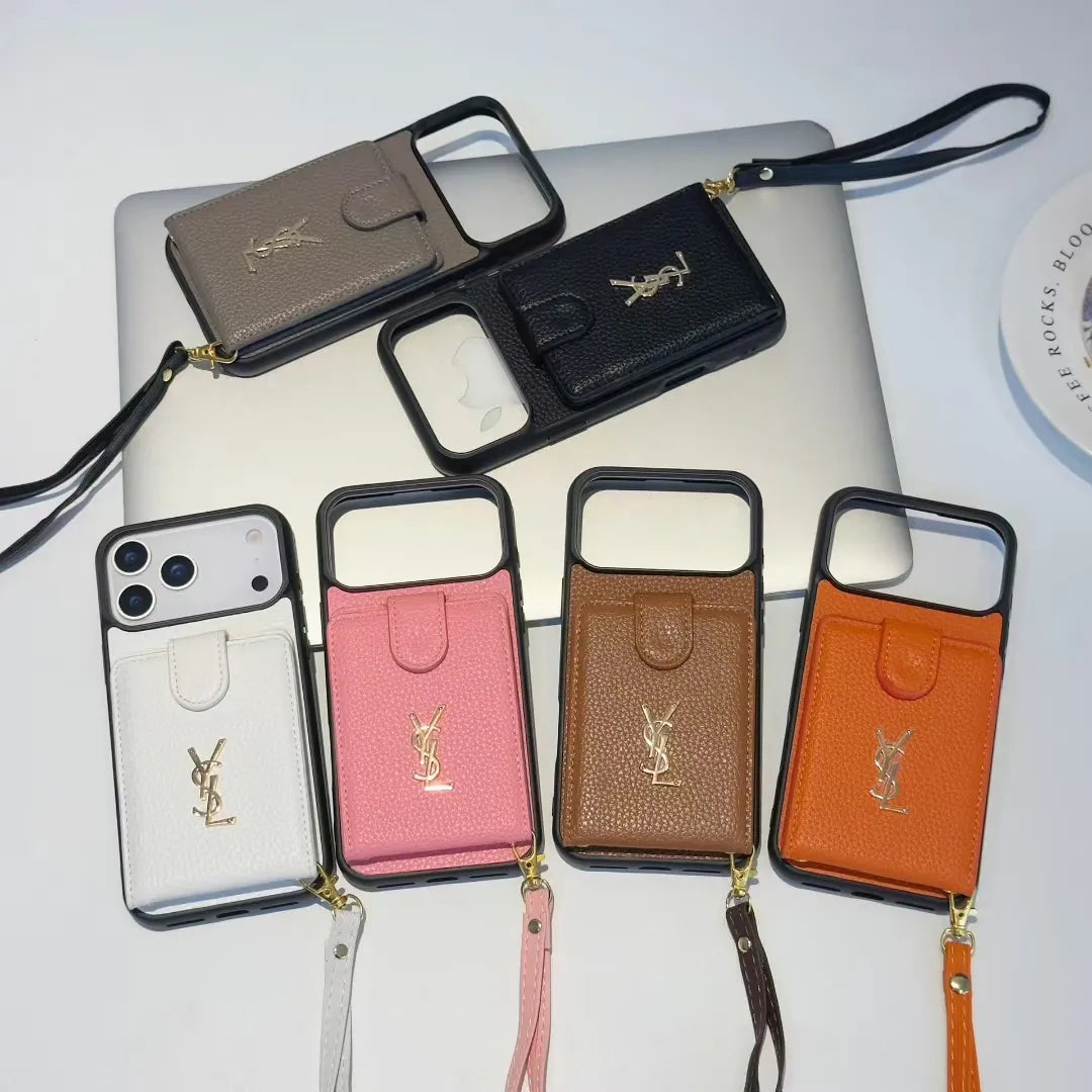 Phone Case With Hand Strap And Wallet Card
