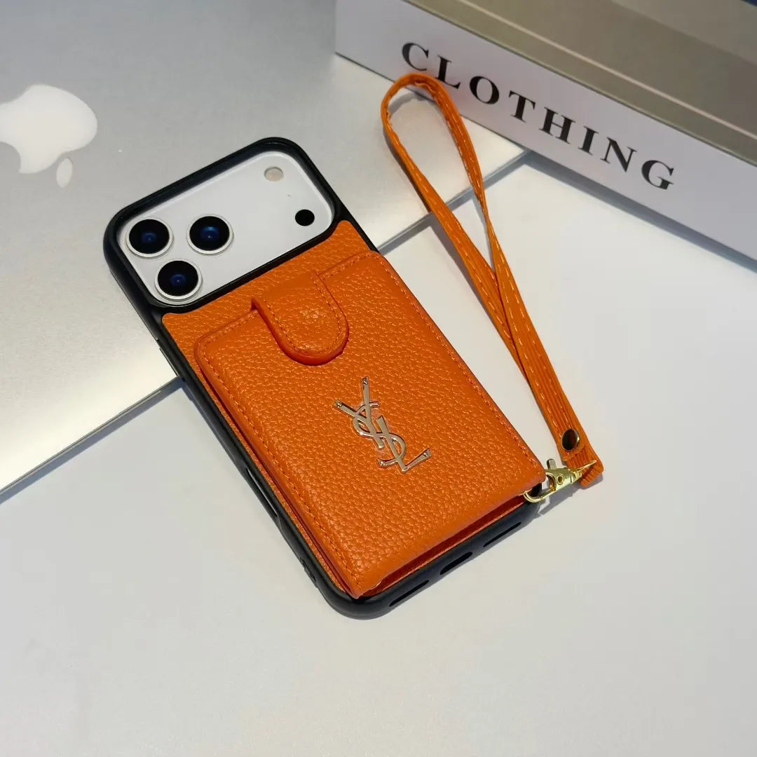 Phone Case With Hand Strap And Wallet Card