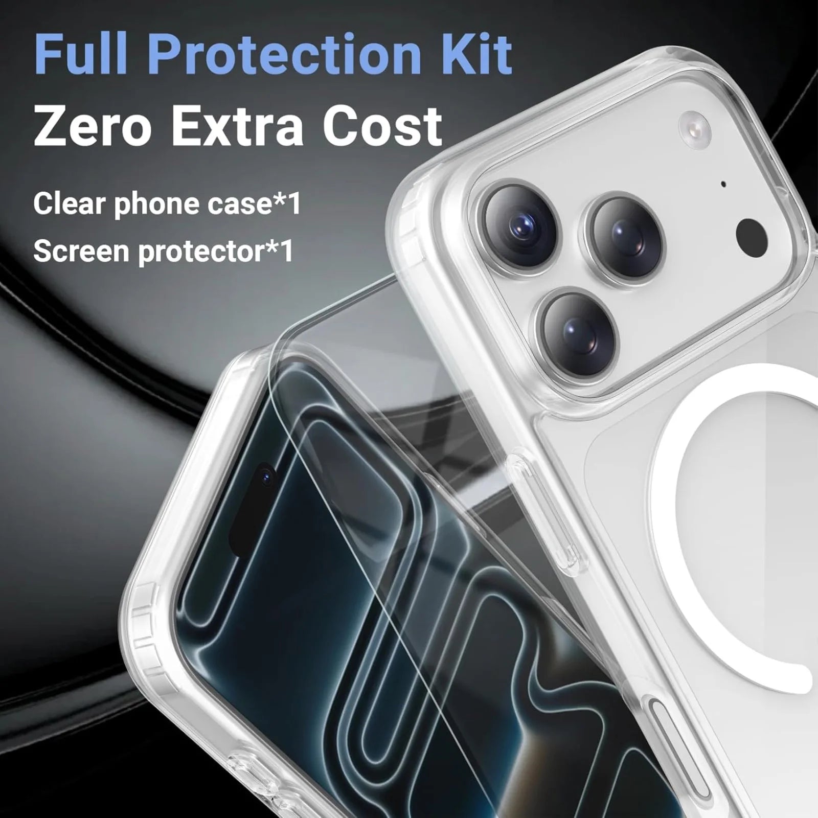 Clear Case with Screen Protector Compatible Magsafe
