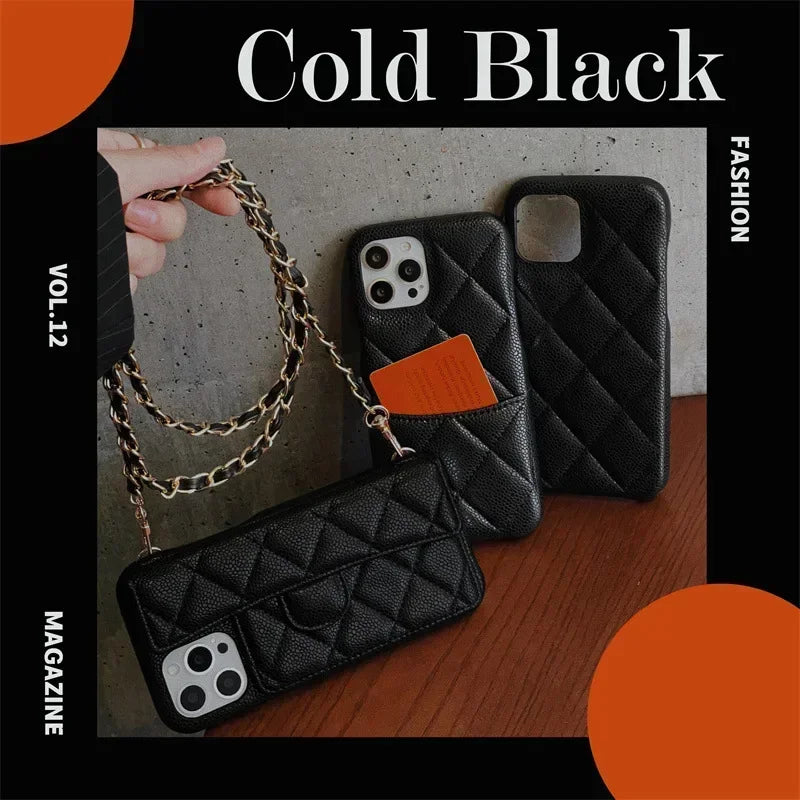 Crossbody Lanyard Wallet Phone Case For iPhone