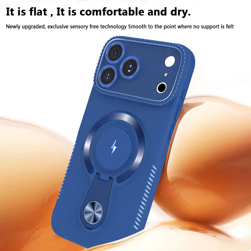 Luxury Orange with Bracket Case for iPhone