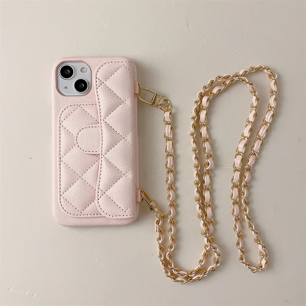Crossbody Lanyard Wallet Phone Case For iPhone