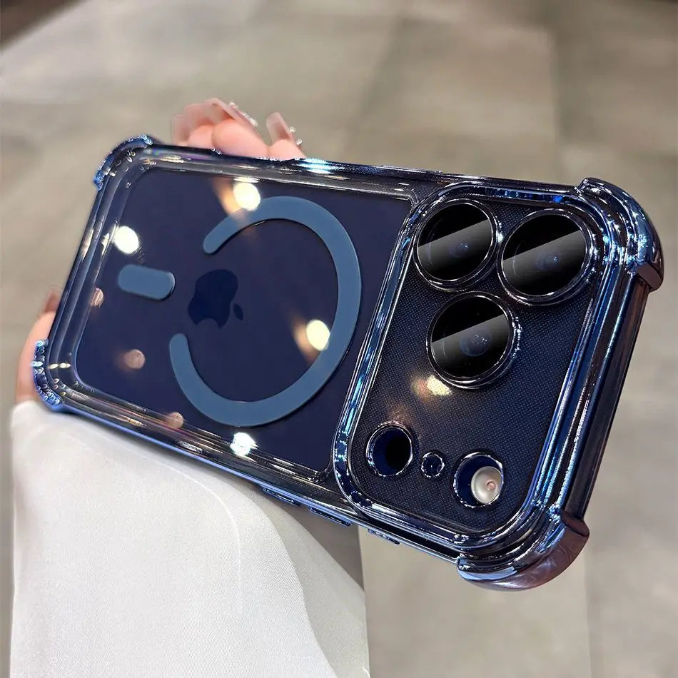 Luxury Plating Airbag Magsafe Case for iPhone