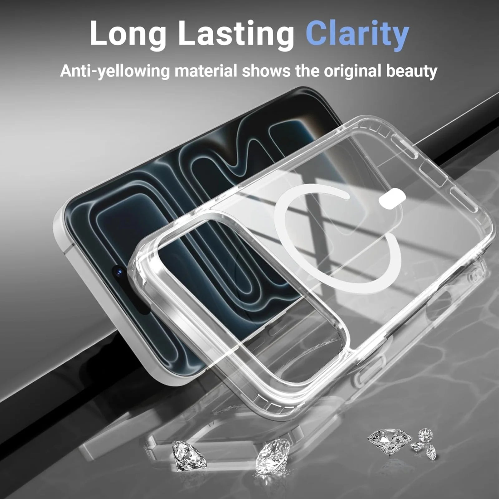Clear Case with Screen Protector Compatible Magsafe