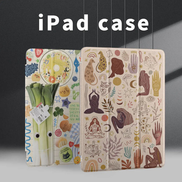 ipad case simple pattern  Pro13inch 2022,air5th gen 10.9in, ini7 Air6 iPad 11th generation anti-fall pen slot mini4 clamshell