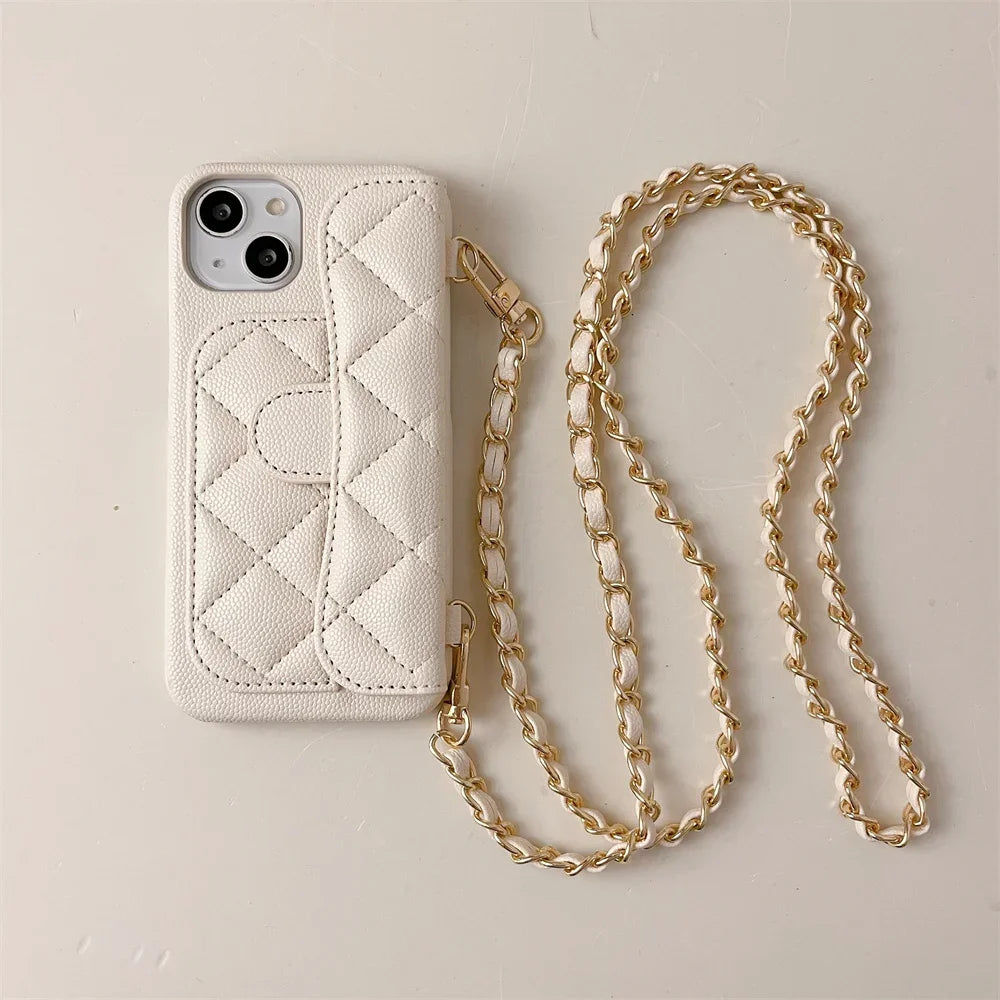 Crossbody Lanyard Wallet Phone Case For iPhone