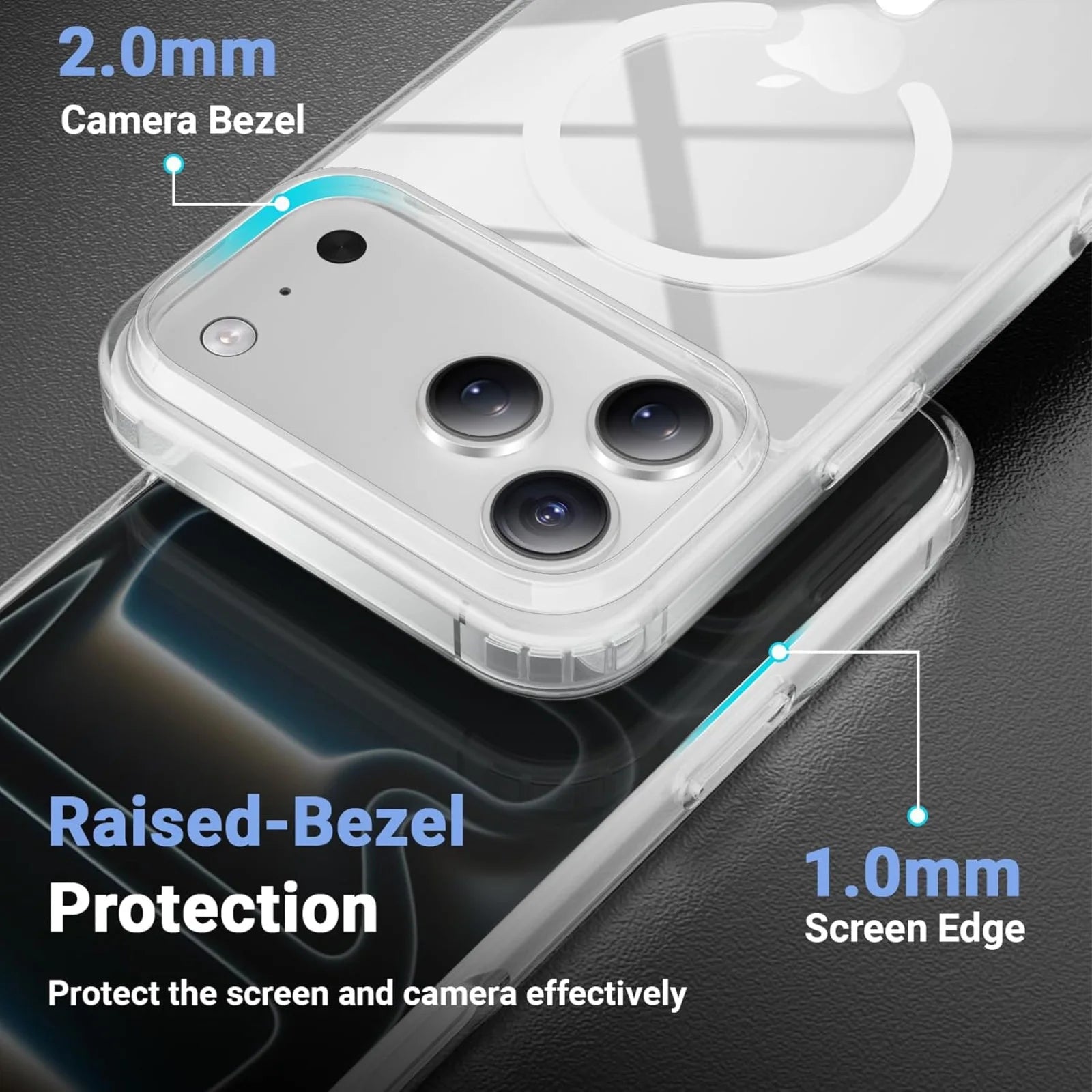 Clear Case with Screen Protector Compatible Magsafe