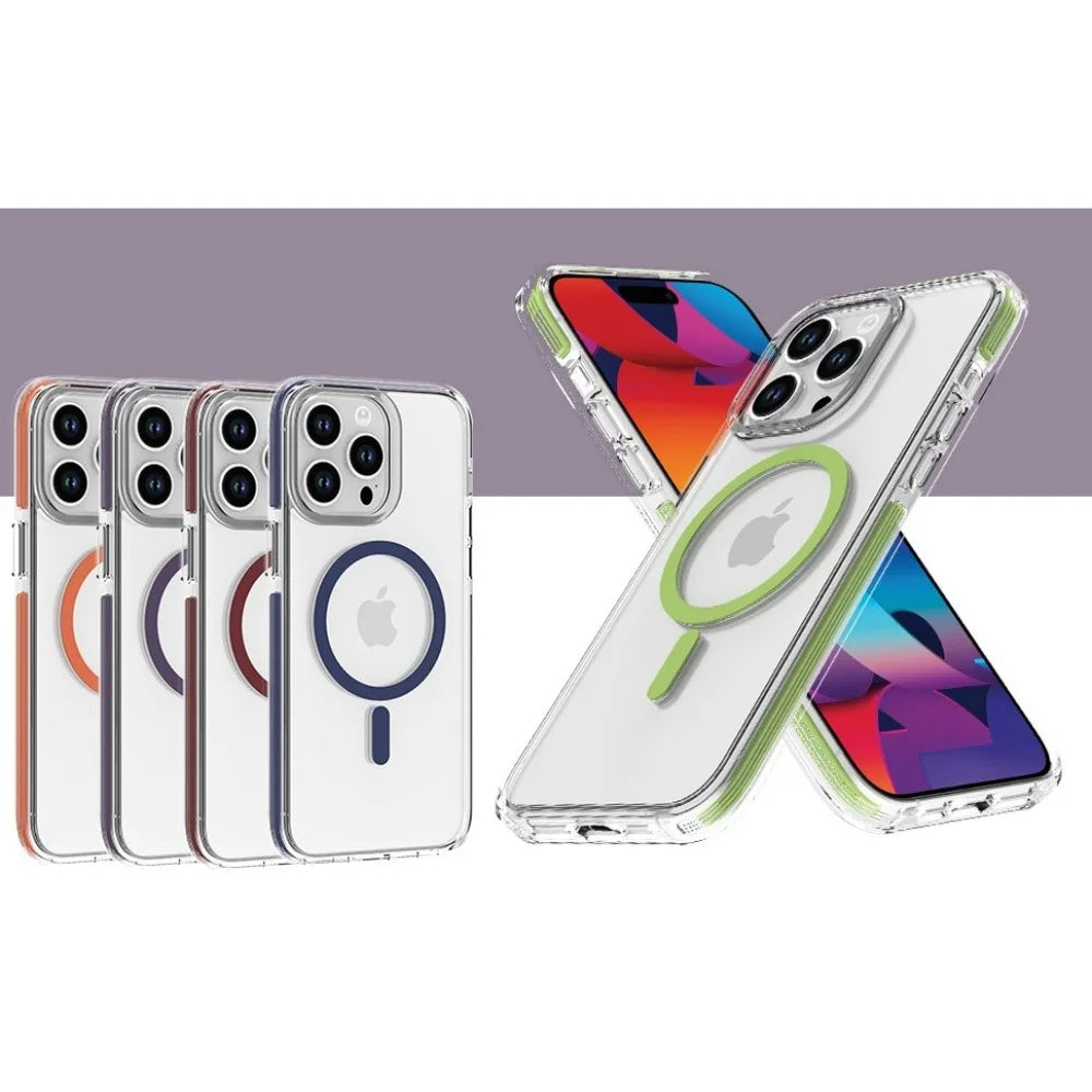 Luxury Magsafe Wireless Charge Shockproof Clear Phone Case For iPhone