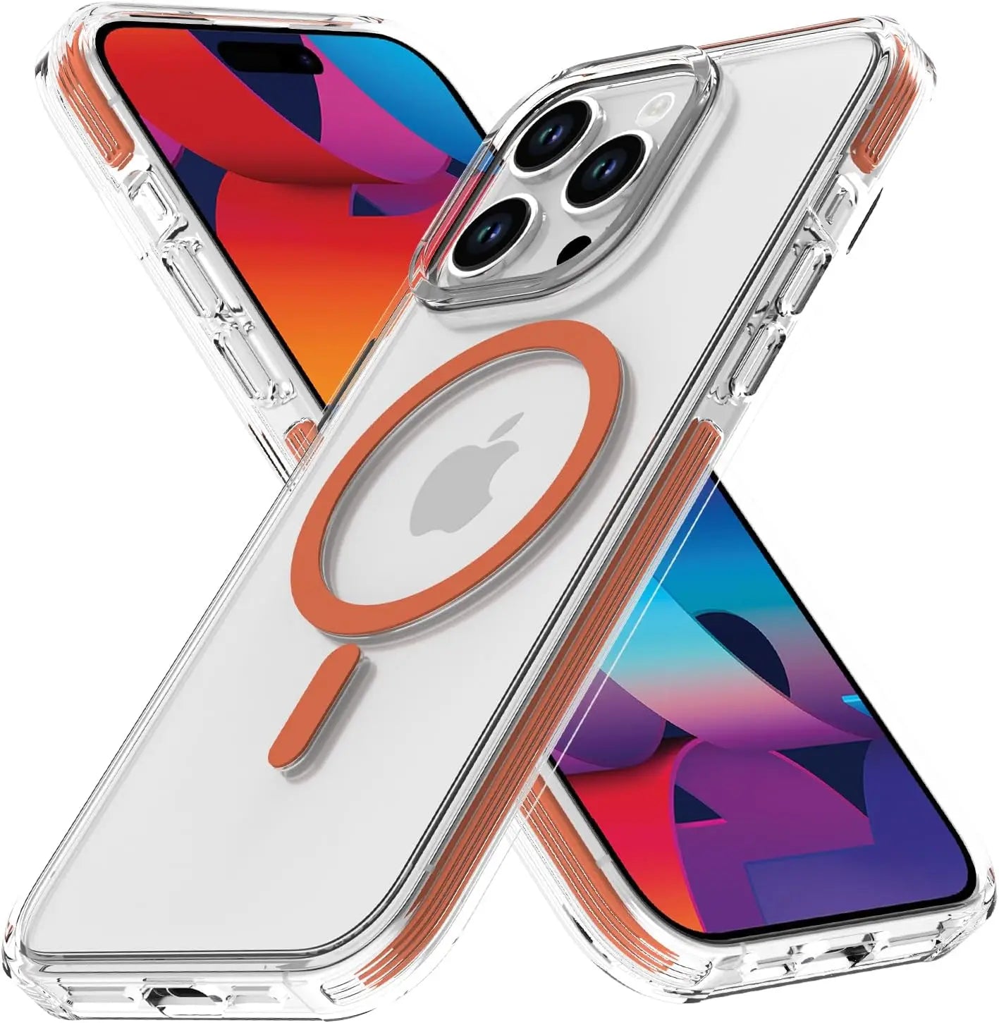 Luxury Magsafe Wireless Charge Shockproof Clear Phone Case For iPhone