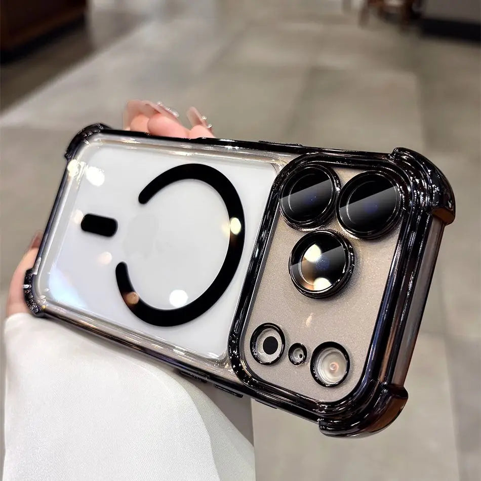 Luxury Plating Airbag Magsafe Case for iPhone