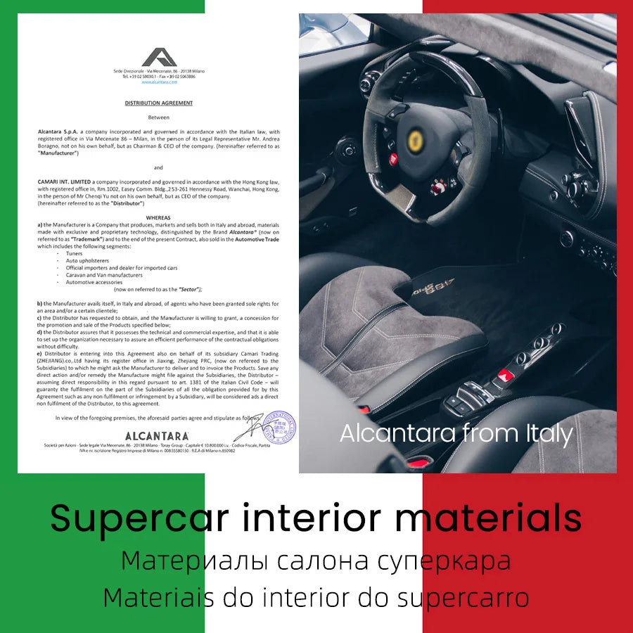 Supercar Interior Luxury Suede Leather Phone Cover