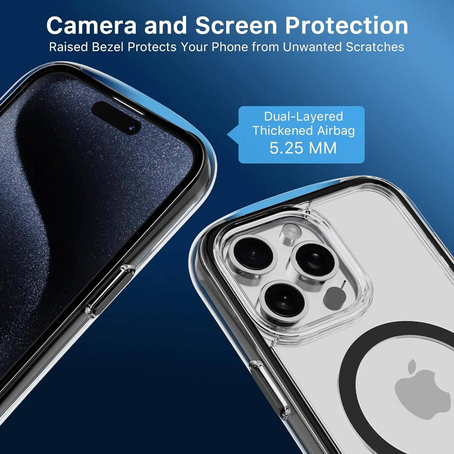 Luxury Magsafe Wireless Charge Shockproof Clear Phone Case For iPhone