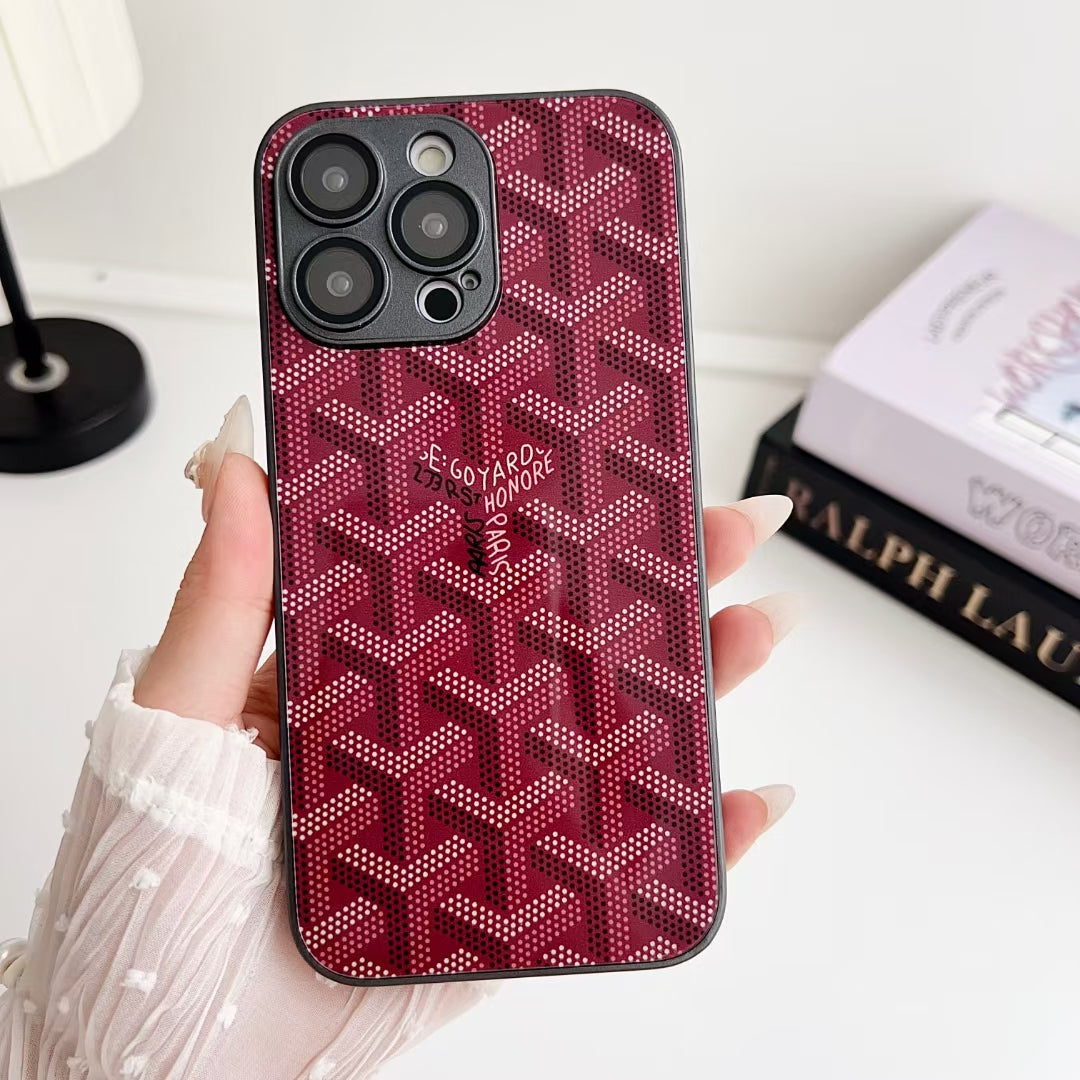 Luxury Goyard iPhone Case - Stylish Color Options