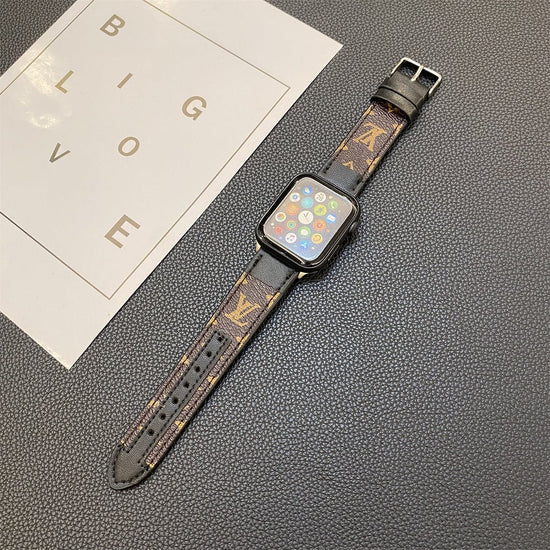 Apple Watch Genuine Designer Strap Stitching Monogram